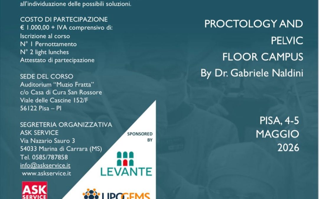 Prima edizione del Campus di Proctologia e di pavimento pelvico con live surgery